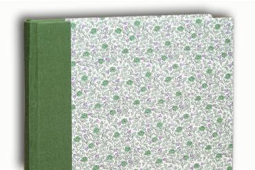 Preview: Fotoalbum grün flieder "Lissi", Rosen, romantisches Album